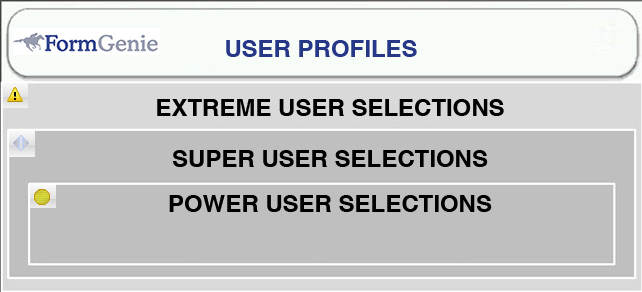 Nested User Modes allow users to be selective about the quantity and quality of selections.